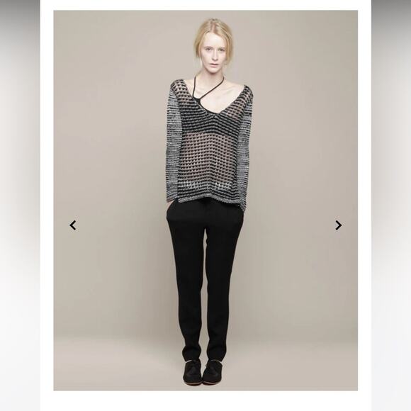 HELMUT LANG Open Knit Marled Pullover - Picture 9 of 10